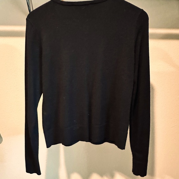 WHBM Black Cardigan w/ Metallic Buttons Size M - Picture 3 of 4